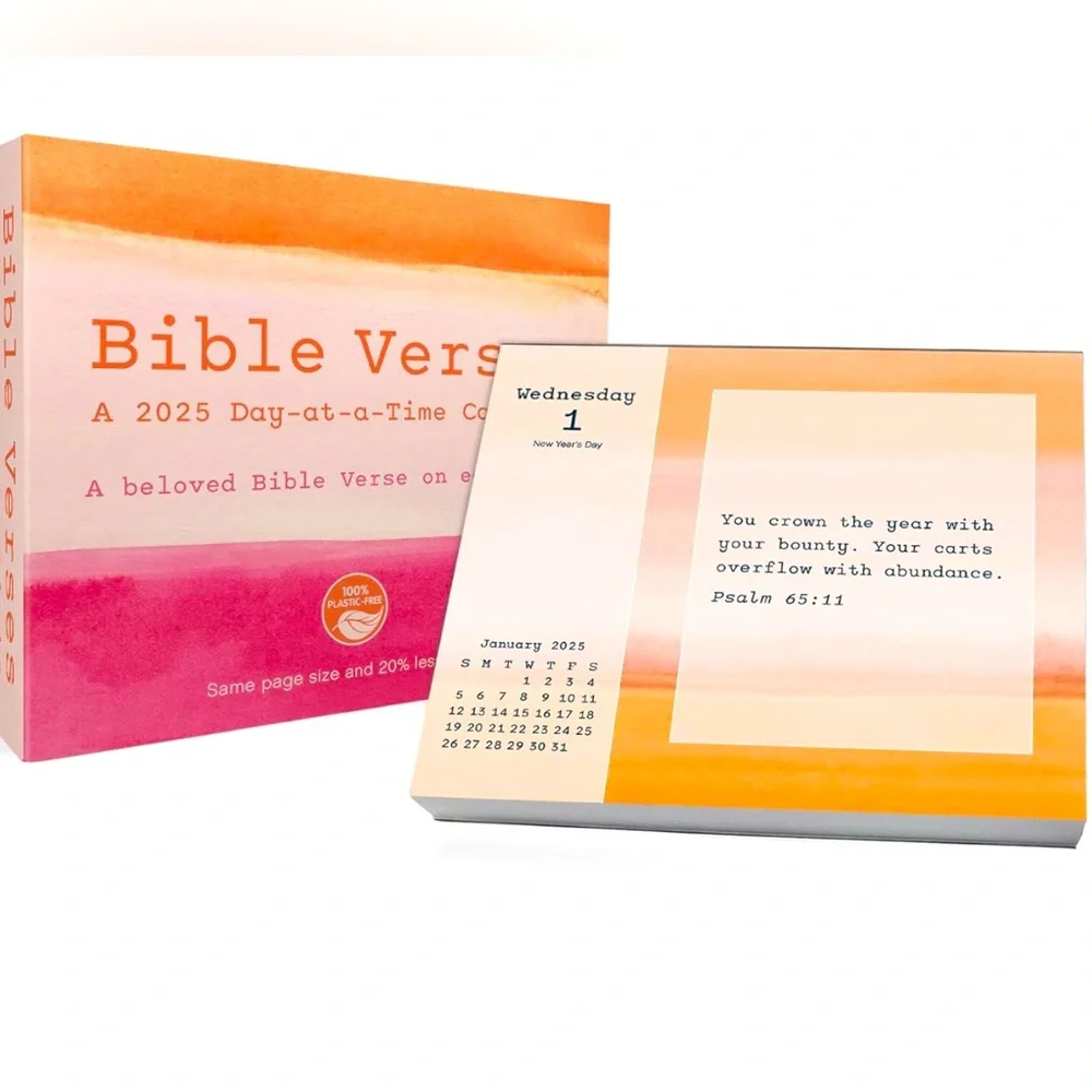 2025 Bible Verses Day-at-a-Time Box Calendar Bible Verse on Every Page! NEW!!!